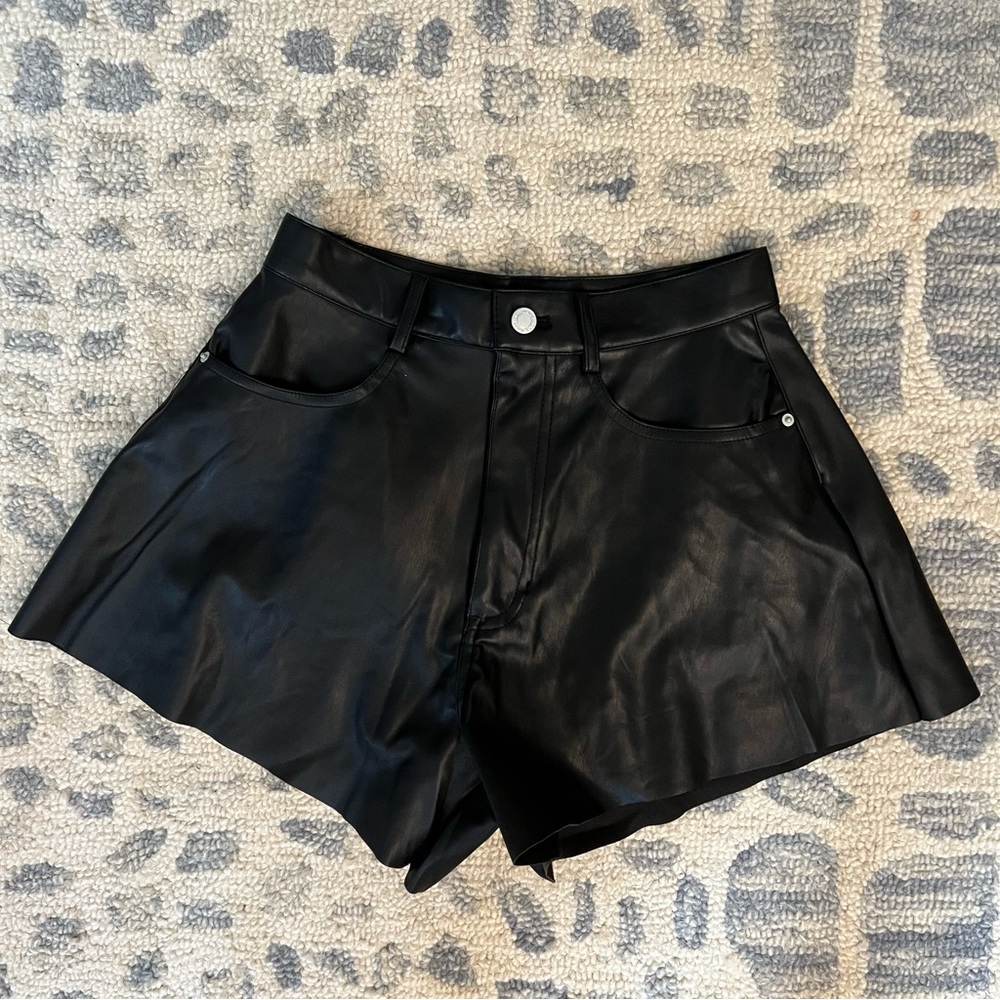 We Wore What Leather Shorts NWT